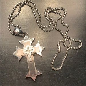 Russell Simmons cross necklace